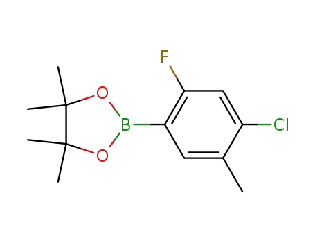 Molecular Structure of 1126320-27-1 (4-Chloro-2-fluoro-5-methylphenylboronic acid,pinacol)