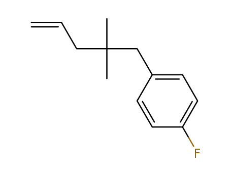 Molecular Structure of 1240520-49-3 (4-(2,2-dimethyl-4-pentenyl)-1-fluorobenzene)