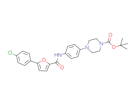 tert-butyl 4-(4-(5-(4-chlorophenyl)furan-2-carboxamido)phenyl)piperazine-1-carboxylate