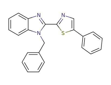 Molecular Structure of 1388625-55-5 (2-(1-benzyl-1H-benzimidazol-2-yl)-5-phenylthiazole)