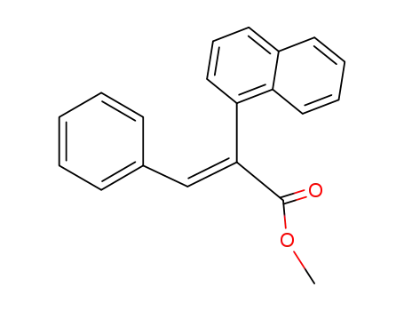 Molecular Structure of 71432-06-9 (methyl-2-(naphthalen-1-yl)-3-phenylacrylate)
