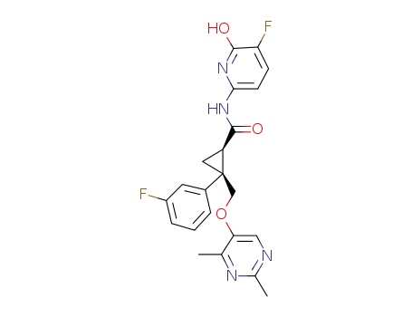 (1R,2S)-2-(((2,4-dimethylpyrimidin-5-yl)oxy)methyl)-2-(3-fluorophenyl)-N-(5-fluoro-6-hydroxypyridin-2-yl)cyclopropanecarboxamide