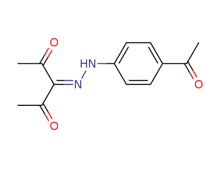 Molecular Structure of 63239-84-9 (2,3,4-Pentanetrione, 3-[(4-acetylphenyl)hydrazone])