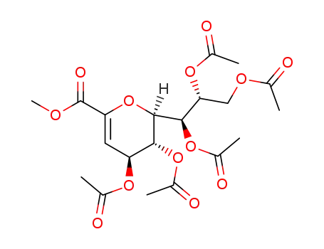 Molecular Structure of 136737-07-0 (Methyl4,5,7,8,9-penta-O-acetyl-2,6-anhydro-3-deoxy-D-glycero-D-galacto-non-2-enonate)