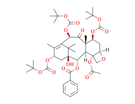 Molecular Structure of 1353716-43-4 (7,10,13-tri-Boc-10-deacetylbaccatin)