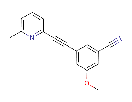 6-methyl-2-[(3-cyano-5-methoxyphenyl)ethynyl]pyridine
