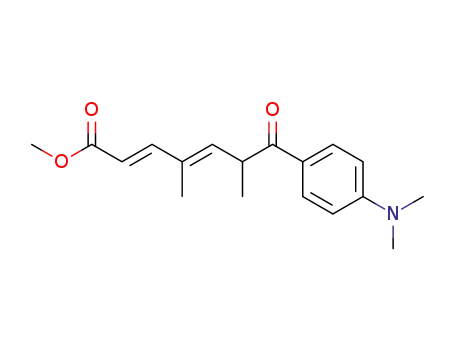 Molecular Structure of 68690-18-6 ((2E,4E)-methyl 7-(4-(dimethylamino)phenyl)-4,6-dimethyl-7-oxohepta-2,4-dienoate)