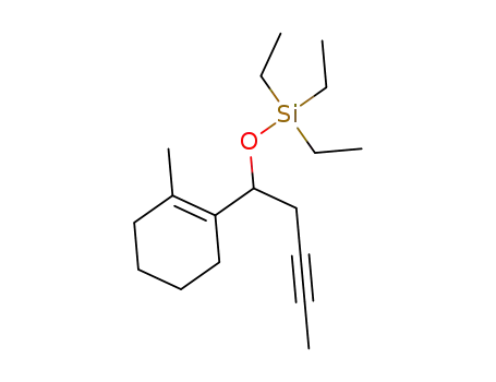 Molecular Structure of 1359761-29-7 (triethyl(1-(2-methylcyclohex-1-enyl)pent-3-ynyloxy)silane)