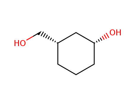 Molecular Structure of 15753-48-7 (Cyclohexanemethanol, 3-hydroxy-, (1R,3S)-rel-)