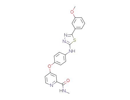 N-methyl-4-(4-(5-(3-methoxyphenyl)-1,3,4-thiadiazol-2-ylamino)phenoxy)picolinamide