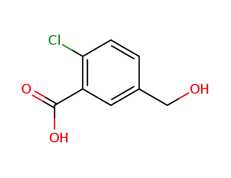 Molecular Structure of 90270-93-2 (Benzoic acid, 2-chloro-5-(hydroxymethyl)-)