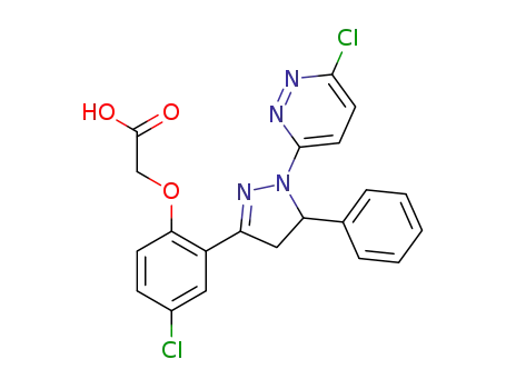 2-(4-chloro-2-(1-(6-chloropyridazin-3-yl)-5-phenyl-4,5-dihydro-1H-pyrazol-3-yl)phenoxy)acetic acid