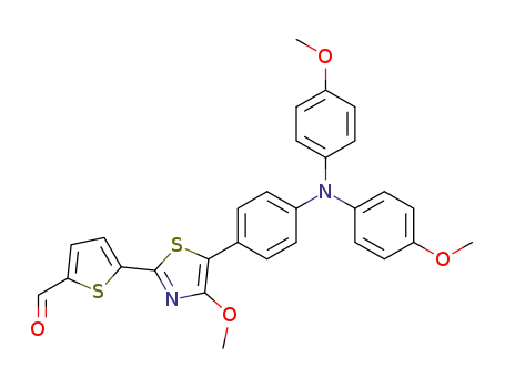 5-(5-(4-(bis(4-methoxyphenyl)amino)phenyl)-4-methoxythiazol-2-yl)thiophene-2-carbaldehyde