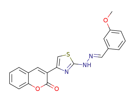 (E)?3?(2?(2?(3?methoxybenzylidene)hydrazinyl)thiazol?4?yl)?2H?chromen?2?one