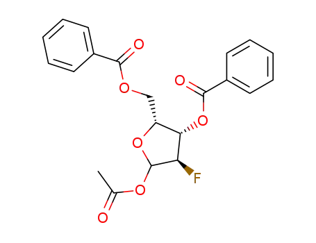 Molecular Structure of 601512-75-8 (1-O-acetyl-2-deoxy-2-fluoro-3,5-di-O-benzoyl-α,β-D-xylofuranose)