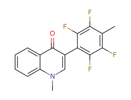 Molecular Structure of 1358531-55-1 (1-methyl-3-(2,3,5,6-tetrafluoro-4-methylphenyl)quinolin-4(1H)-one)
