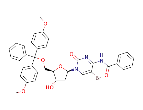 4-N-benzoyl-5-bromo-5'-O-(4,4'-dimethoxytrityl)-deoxycytidine
