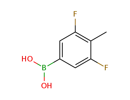 Molecular Structure of 1621332-09-9 (3,5-Difluoro-4-methylphenylboronic acid)
