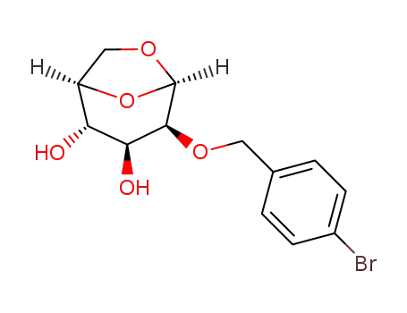 Molecular Structure of 1309382-38-4 (1,6-anhydro-2-O-(4-bromobenzyl)-β-D-mannopyranoside)