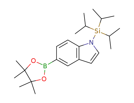 Molecular Structure of 690631-97-1 (5-(4,4,5,5-TETRAMETHYL-1,3,2-DIOXABOROLAN-2-YL)-1-(TRIISOPROPYLSILYL)-1H-INDOLE)