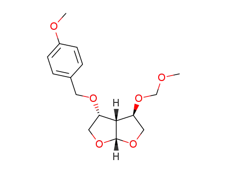 Molecular Structure of 1292810-88-8 ((1S,4R,5R,6R)-4-(2-methoxymethoxy)-6-(4-methoxybenzyloxy)-2,8-dioxa-bicyclo[3.3.0]octane)
