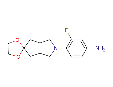 2-(4-amino-2-fluorophenyl)-hexahydro-1H-spiro[cyclopenta[c]pyrrole-5,2'-[1,3]dioxolane]