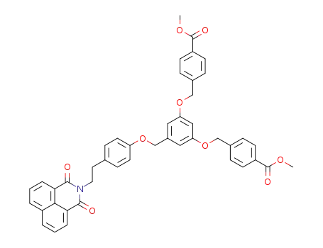 Molecular Structure of 1450606-56-0 (4,4'-[[5-[[4-[2-(1,3-dioxo-1H-benzo[de]isoquinolin-2(3H)-yl)ethyl]phenoxy]methyl]-1,3-phenylene]bis(oxymethylene)]bis-benzoic acid dimethyl ester)