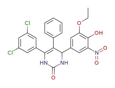 6-(3,5-dichlorophenyl)-4-(3-ethoxy-4-hydroxy-5-nitrophenyl)-5-phenyl-3,4-dihydropyrimidin-2(1H)-one