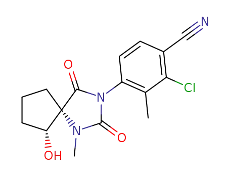 2-chloro-4-((5S,6R)-6-hydroxy-1-methyl-2,4-dioxo-1,3-diazaspiro[4.4]nonan-3-yl)-3-methylbenzonitrile