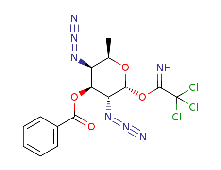 3-O-benzoyl-2,4-diazido-2,4,6-trideoxy-α-D-galactopyranoside trichloroacetimidate
