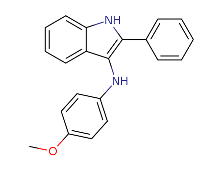 Molecular Structure of 19177-36-7 (1H-Indol-3-amine, N-(4-methoxyphenyl)-2-phenyl-)