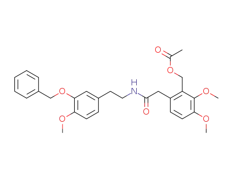 2-(benzyloxy)-6-(2-(3,4-dimethoxyphenethylamino)-2-oxoethyl)-3-methoxybenzyl acetate