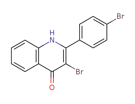 Molecular Structure of 502841-11-4 (4-Quinolinol, 3-bromo-2-(4-bromophenyl)-)