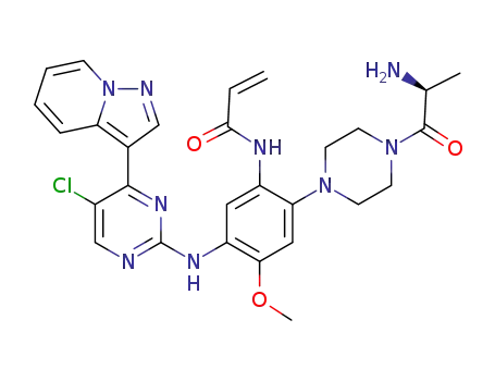 N-[2-[4-[(2S)-2-aminopropanoyl]piperazin-1-yl]-5-[(5-chloro-4-pyrazolo[1,5-a]pyridin-3-ylpyrimidin-2-yl)amino]-4-methoxyphenyl]prop-2-enamide