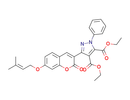 diethyl 3-[7-(3-methylbut-2-enyloxy)-2-oxo-2H-chromene-3-yl]-1-phenyl-1H-pyrazole-4,5-dicarboxylate
