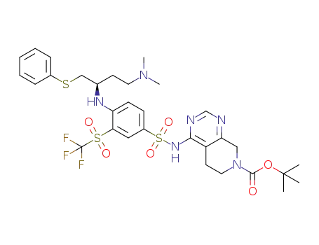 (R)-tert-butyl 4-(4-(4-(dimethylamino)-1-(phenylthio)butan-2-ylamino)-3-(trifluoromethylsulfonyl)phenylsulfonamido)-5,6-dihydropyrido[3,4-d]pyrimidine-7(8H)-carboxylate