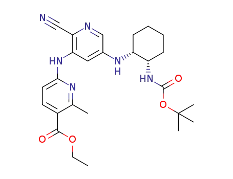 ethyl 6-{[5-({(1R,2S)-2-[(tert-butoxycarbonyl)amino]cyclohexyl}amino)-2-cyanopyridin-3-yl]amino}-2-methylpyridine-3-carboxylate