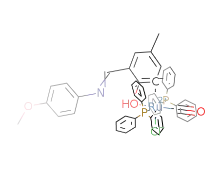 Ru(CH<sub>3</sub>OC<sub>6</sub>H<sub>4</sub>NHCHC<sub>6</sub>H<sub>2</sub>CH<sub>3</sub>O)(P(C<sub>6</sub>H<sub>5</sub>)3)2Cl(CO)