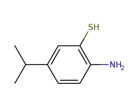 Molecular Structure of 131105-91-4 (Benzenethiol, 2-amino-5-(1-methylethyl)- (9CI))
