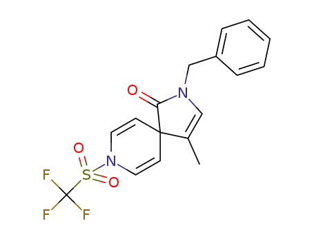 2-benzyl-4-methyl-1-oxo-2,8-diaza-spiro [4.5] deca-3,6,9-triene-8-carboxylic acid trifluoro-methyl ester