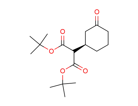 Molecular Structure of 177722-27-9 (Propanedioic acid, (3-oxocyclohexyl)-, bis(1,1-dimethylethyl) ester, (R)-)