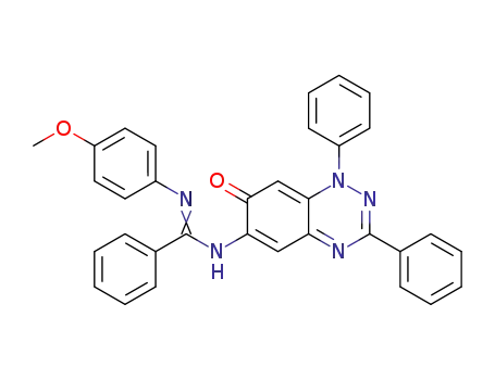 N-(1,7-dihydro-7-oxo-1,3-diphenylbenzo[e][1,2,4]triazin-6-yl)-N′-(4-methoxyphenyl)benzimidamide