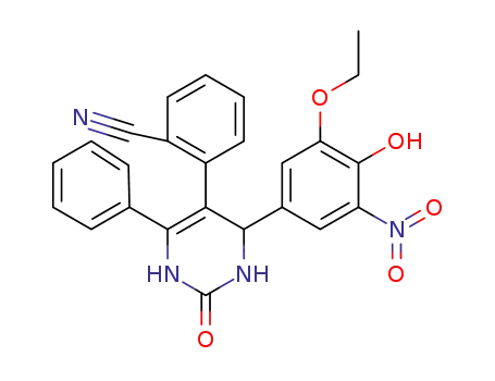 2-(4-(3-ethoxy-4-hydroxy-5-nitrophenyl)-2-oxo-6-phenyl-1,2,3,4-tetrahydropyrimidin-5-yl)benzonitrile