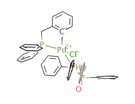 chloro-{2-[(diphenylphosphino)methyl]phenyl-C,P}(tetraphenyldiphosphineoxide-P)palladium(II)