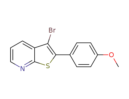 Molecular Structure of 1448146-99-3 (2-(4-methoxyphenyl)-3-bromothieno[2,3-b]pyridine)
