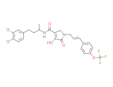 (E)-N-(4-(3,4-dichlorophenyl)butan-2-yl)-4-hydroxy-5-oxo-1-(3-(4-(trifluoromethoxy)phenyl)allyl)-2,5-dihydro-1H-pyrrole-3-carboxamide