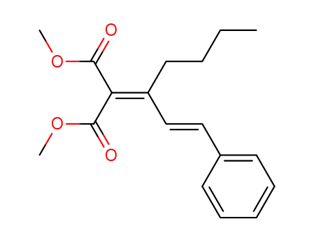 Molecular Structure of 1444004-44-7 ((E)-3-butyl-2-(methoxycarbonyl)-5-phenyl-2,4-pentadienoic acid methyl ester)