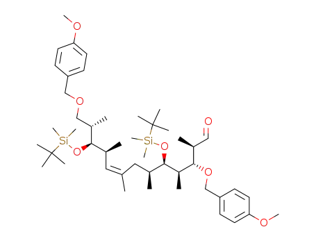 8-Tridecenal,
5,11-bis[[(1,1-dimethylethyl)dimethylsilyl]oxy]-3,13-bis[(4-methoxyphenyl
)methoxy]-2,4,6,8,10,12-hexamethyl-,
(2R,3R,4R,5R,6S,8Z,10S,11R,12S)-