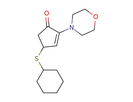 Molecular Structure of 1465003-34-2 (4-(cyclohexylthio)-2-morpholinocyclopent-2-enone)