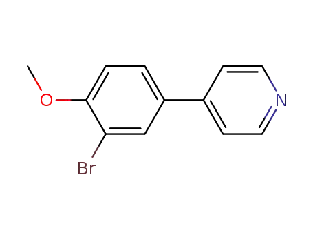 Molecular Structure of 191602-60-5 (4-(3-Bromo-4-methoxyphenyl)pyridine)